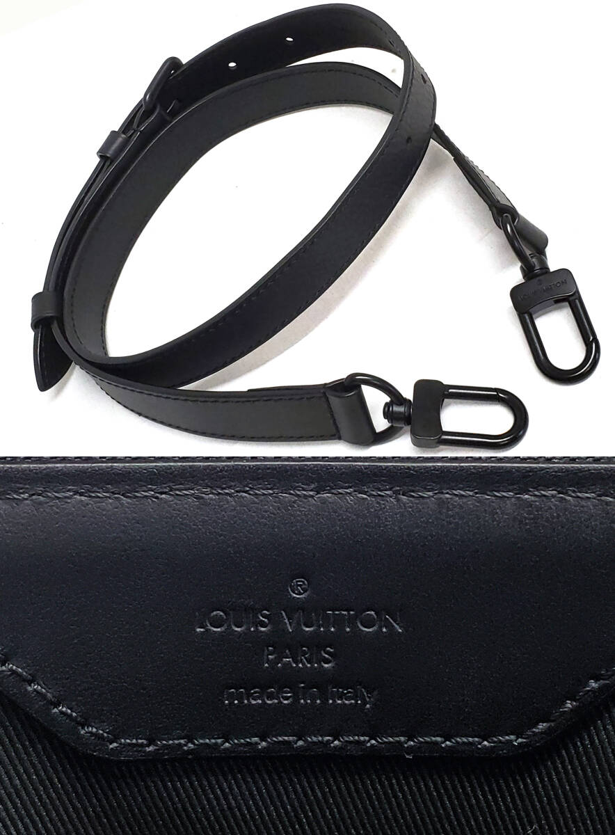S268◆ほぼ未使用【ルイヴィトン】モノグラム トリヨンレザー サックプラ クロス 2wayハンドバッグ M59960◆ICチップ確認済 トート 黒_画像10