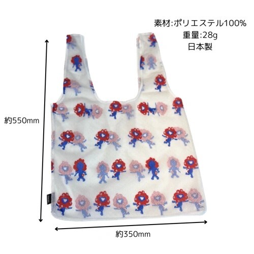 ミャクミャク レースのオシャレBAG ミャクミャクカラー レースエコバッグ 万博 レースバッグ エコバッグ_画像6