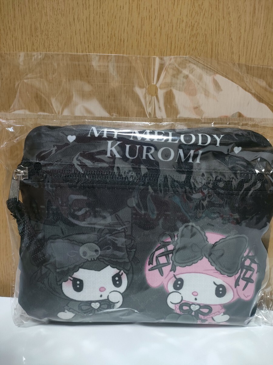 サンリオ クロミ マイメロ マイメロディ 折り畳み リュック パッカブル 黒_画像2
