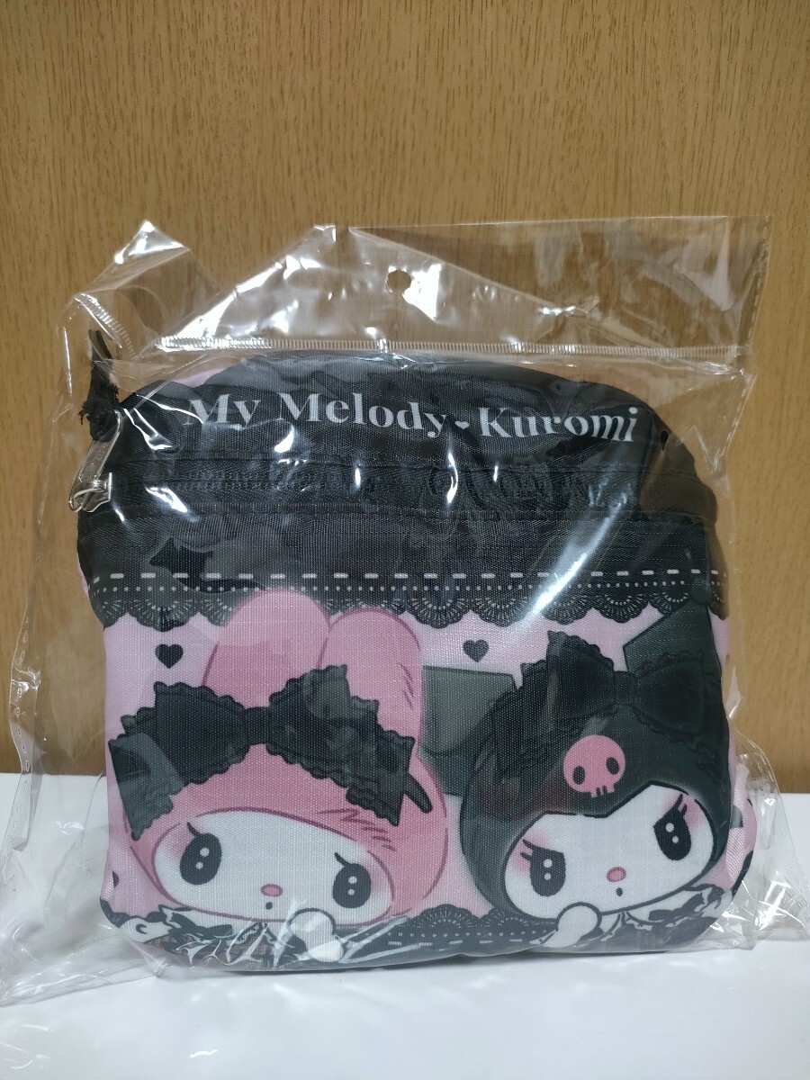 サンリオ マイメロ クロミ メロクロ 折り畳み リュック パッカブル ピンク_画像2