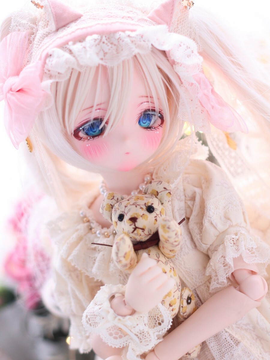 【シンティランテ】DDH-27 カスタムヘッド SW ソフビ盛り(難有り) + おまけ手描きアイ２組、ワンピース、カチューシャ