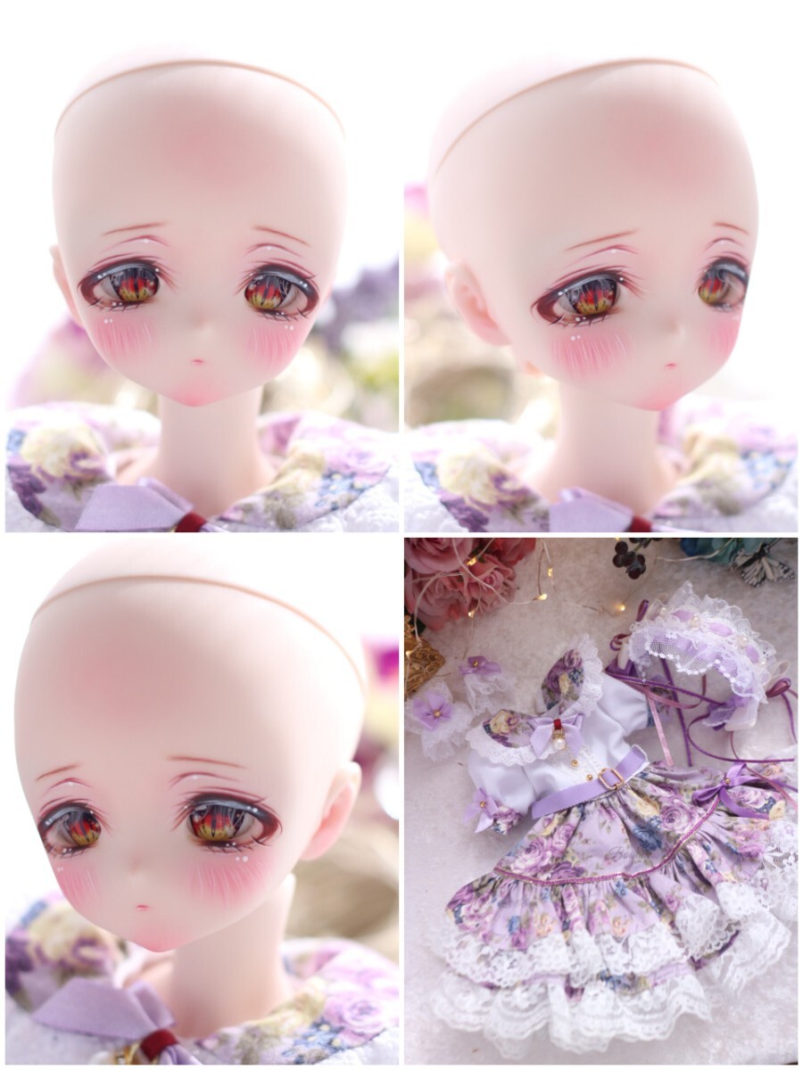 【シンティランテ】DDH-27 カスタムヘッド SW ソフビ盛り(難有り) + おまけ手描きアイ２組、ワンピース、カチューシャ