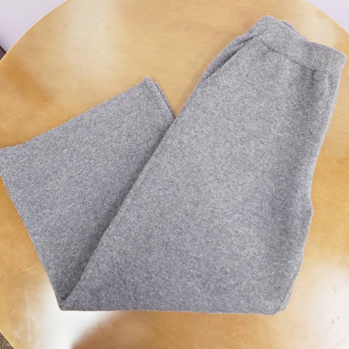 美品 Whaos couture カシミヤ100％ パンツ サイズ42 Lサイズ ズボン 10分丈 ワオスクチュール 秋 冬_画像5