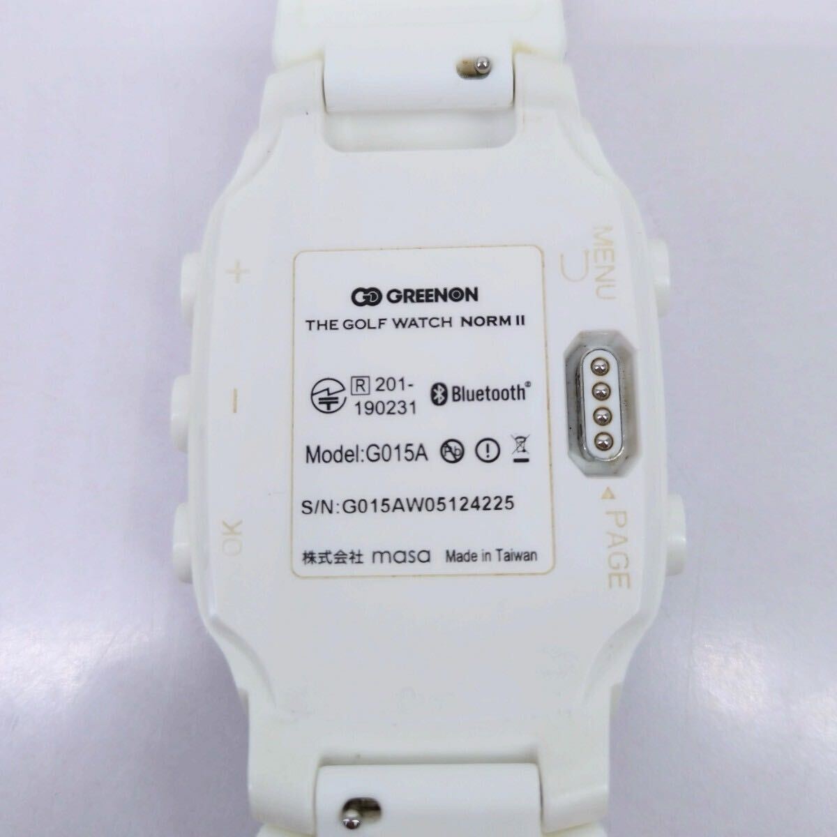 sa)[ простой подтверждение рабочего состояния только ] GREENON зеленый on THE GOLF WATCH NORM Ⅱ II The Golf часы norum2 G015A белый Golf navi управление Y