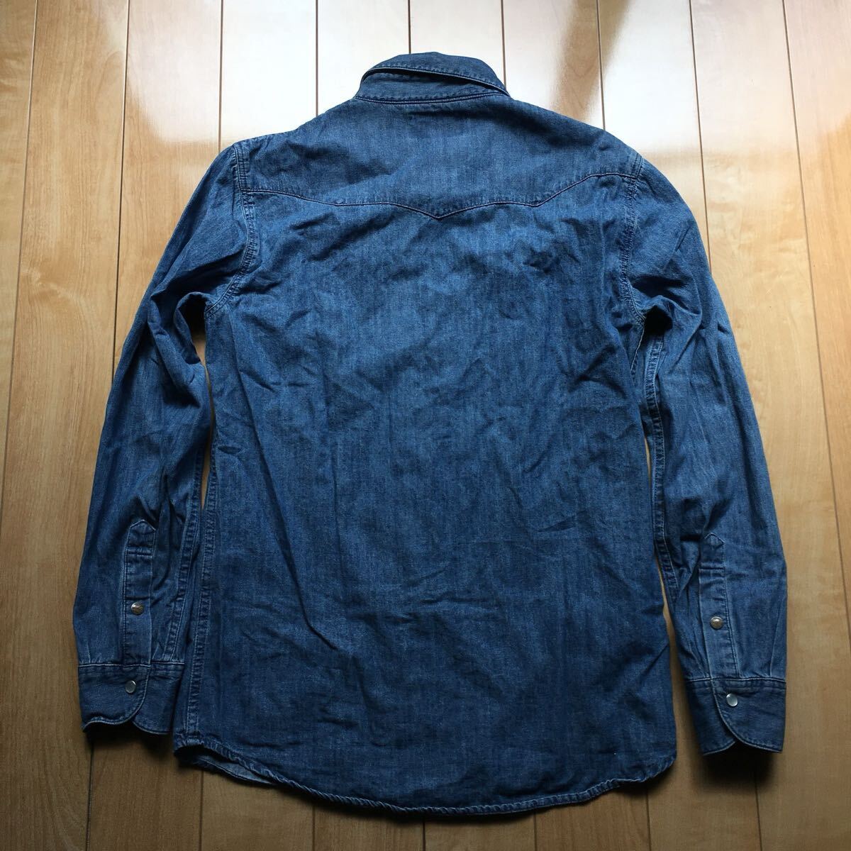 ラングラー×ナノユニバース 別注 ダンガリーシャツ 214-1-22 ブルー M_画像2