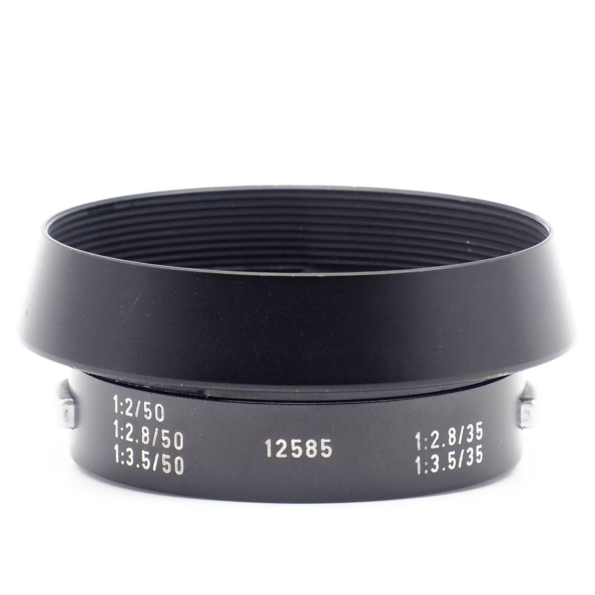LEICA Metal Lens Hood 12585 for M/L39 E39 SUMMICRON 50mm F2 ELMAR 50mm F2.8 F3.5 SUMMARON 35mm F2.8 F3.5 LEITZ WETZLAR GERMANY_画像1