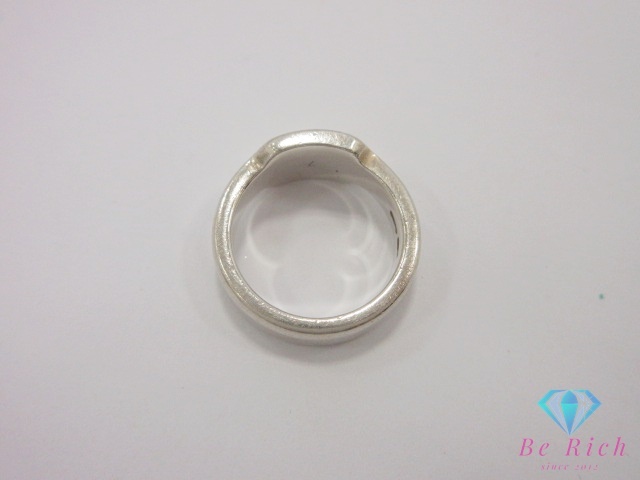 グッチ GUCCI Ag 925 ロゴ プレート デザイン リング 指輪 7号 SV Ag 925 シルバー ロゴ ジュエリー アクセサリー【中古】 ba3348_画像3