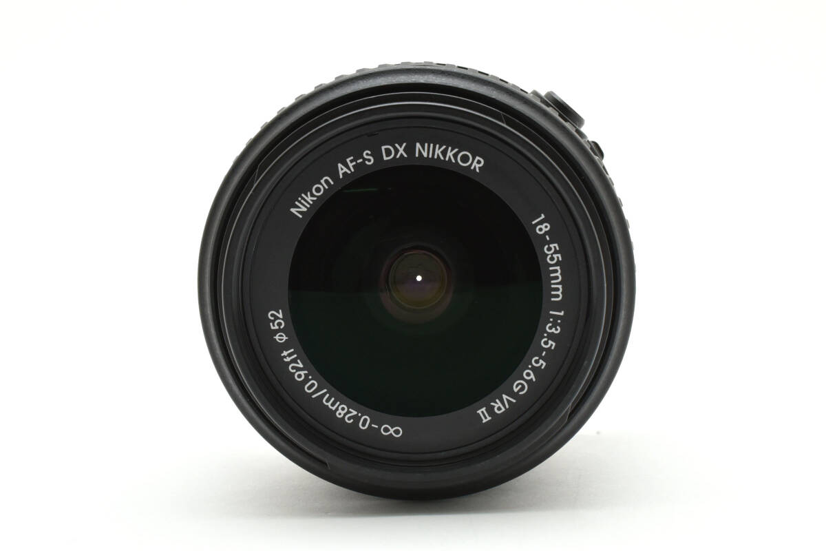 Nikon AF-S DX ニッコール カメラレンズ 18-55mm f3.5-5.6 G VR II ブラック フード付き ニコン 404_画像2