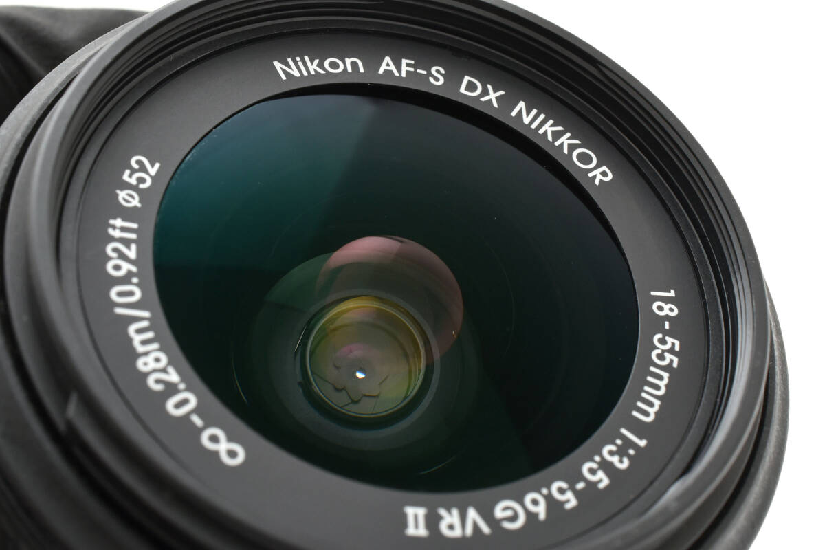 Nikon AF-S DX ニッコール カメラレンズ 18-55mm f3.5-5.6 G VR II ブラック フード付き ニコン 404_画像10