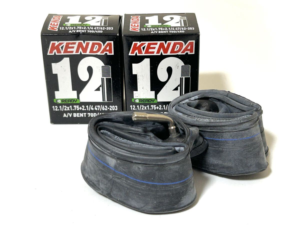 【送料無料特価】KENDA 12インチ米式チューブ 12×1.75-2.40 ベントバルブ 新品2個セット《ETRTO406》《12 1/2×2 1/4》_画像1
