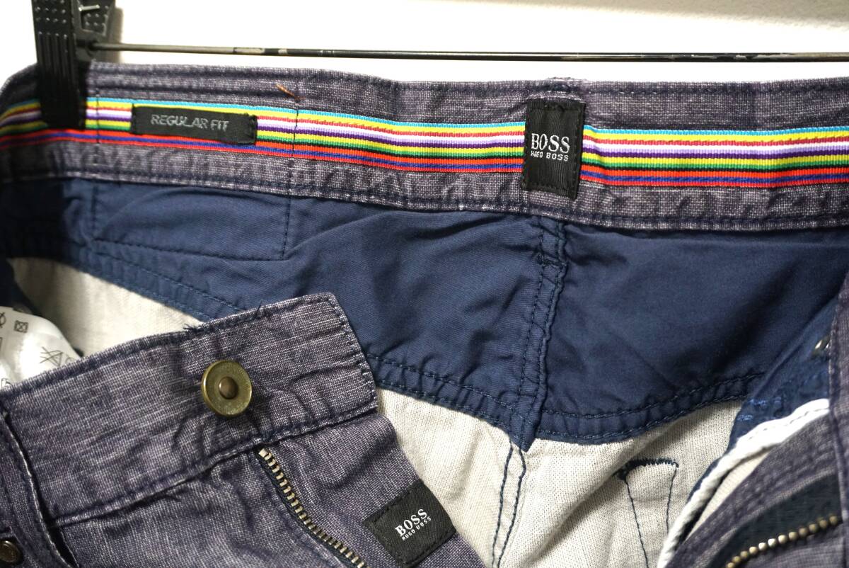 HUGO BOSS レギュラーフィット コットンリネンパンツ 31/34(M位)_画像4