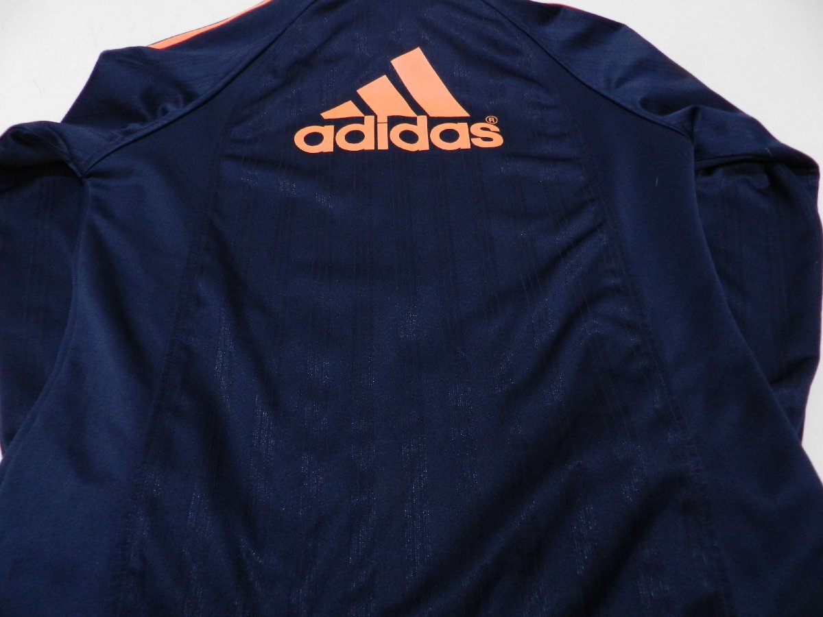 アディダス トラックジャケット サイズS ネイビー×オレンジ adidas 中古品[B136U303]_画像4