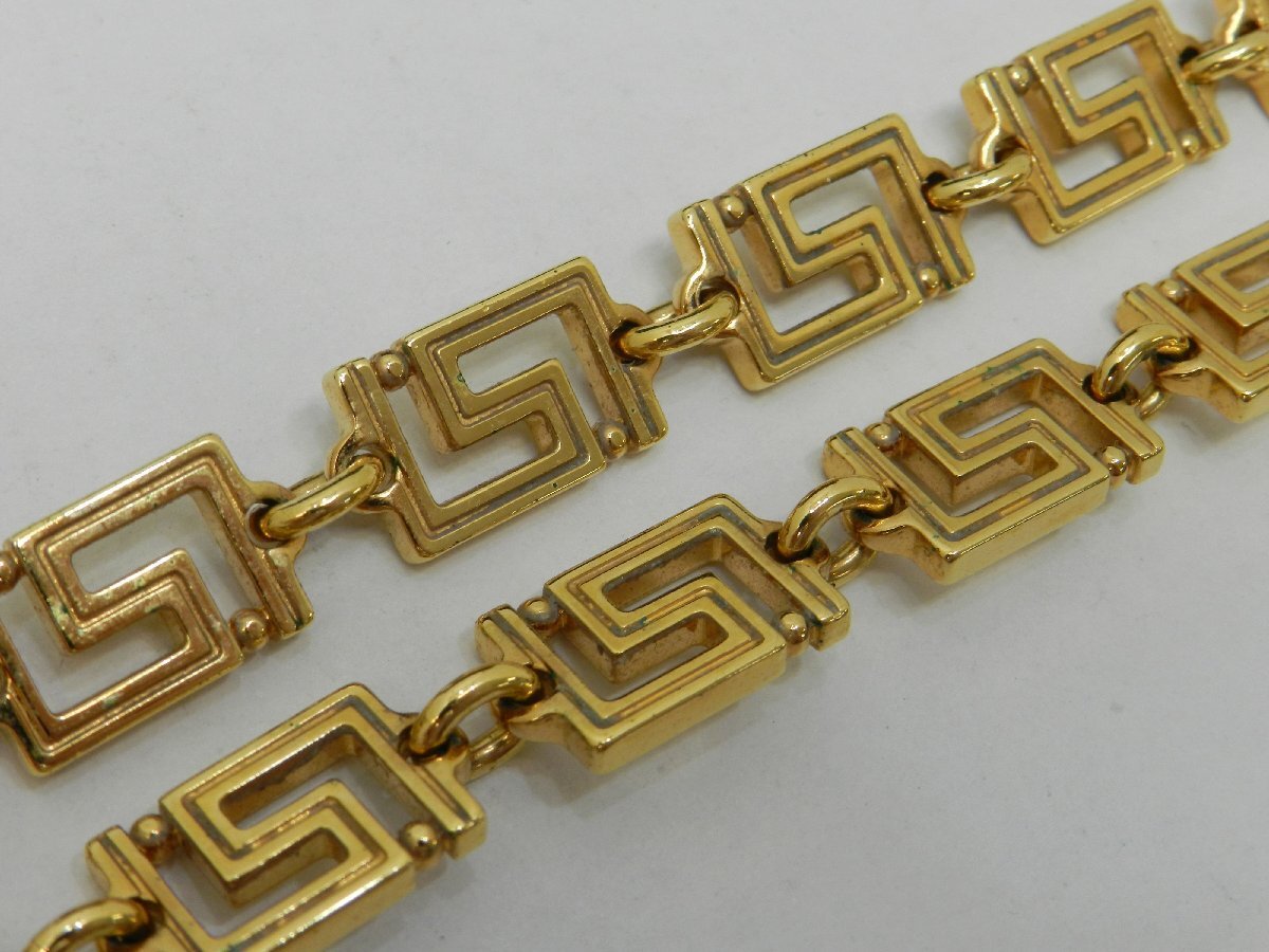 ヴェルサーチェ グレカ ネックレス ゴールドカラー VERSACE 箱付き 中古品[B161U317]_画像5