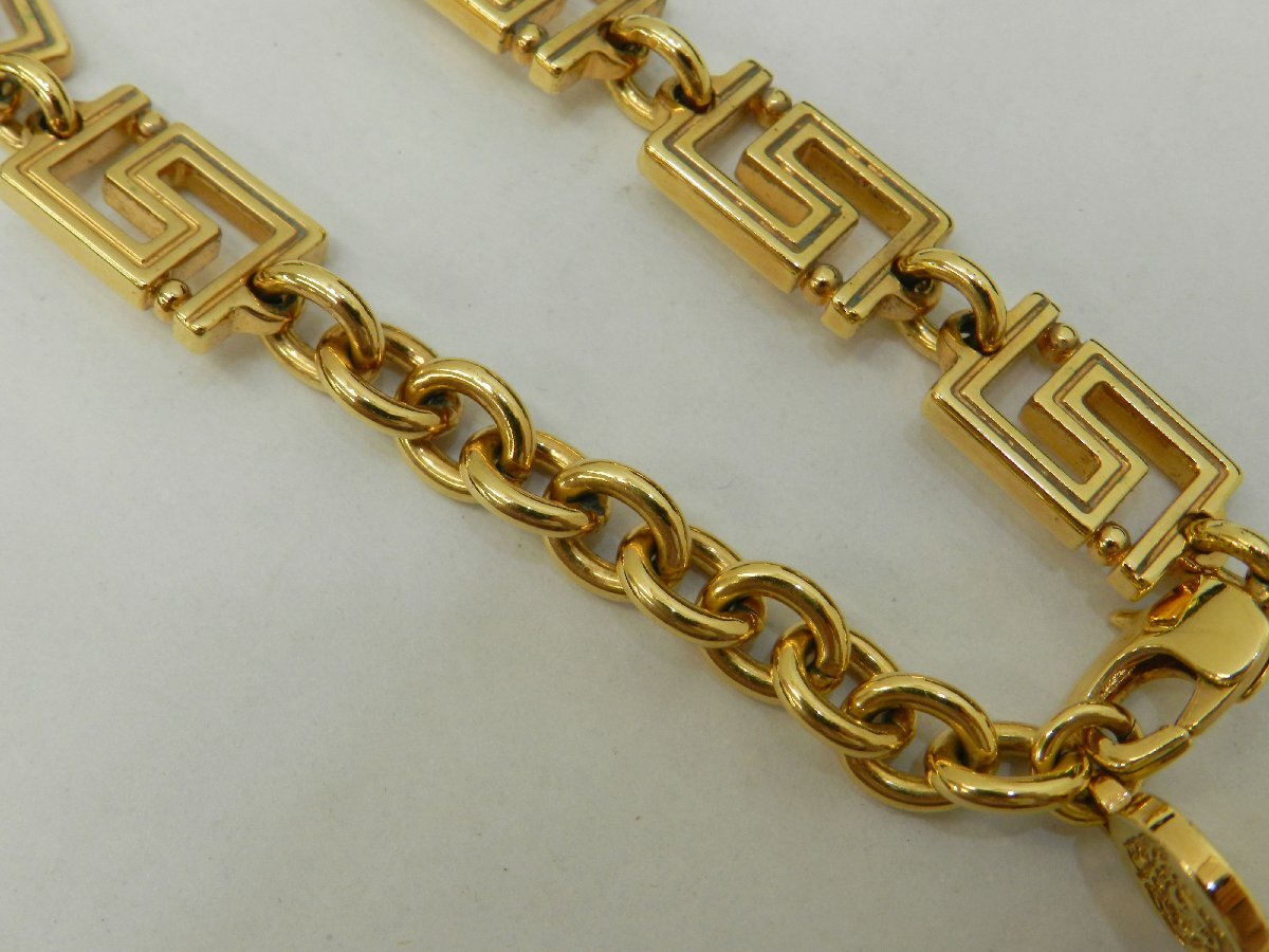 ヴェルサーチェ グレカ ネックレス ゴールドカラー VERSACE 箱付き 中古品[B161U317]_画像6