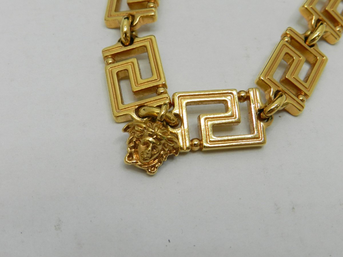 ヴェルサーチェ グレカ ネックレス ゴールドカラー VERSACE 箱付き 中古品[B161U317]_画像2