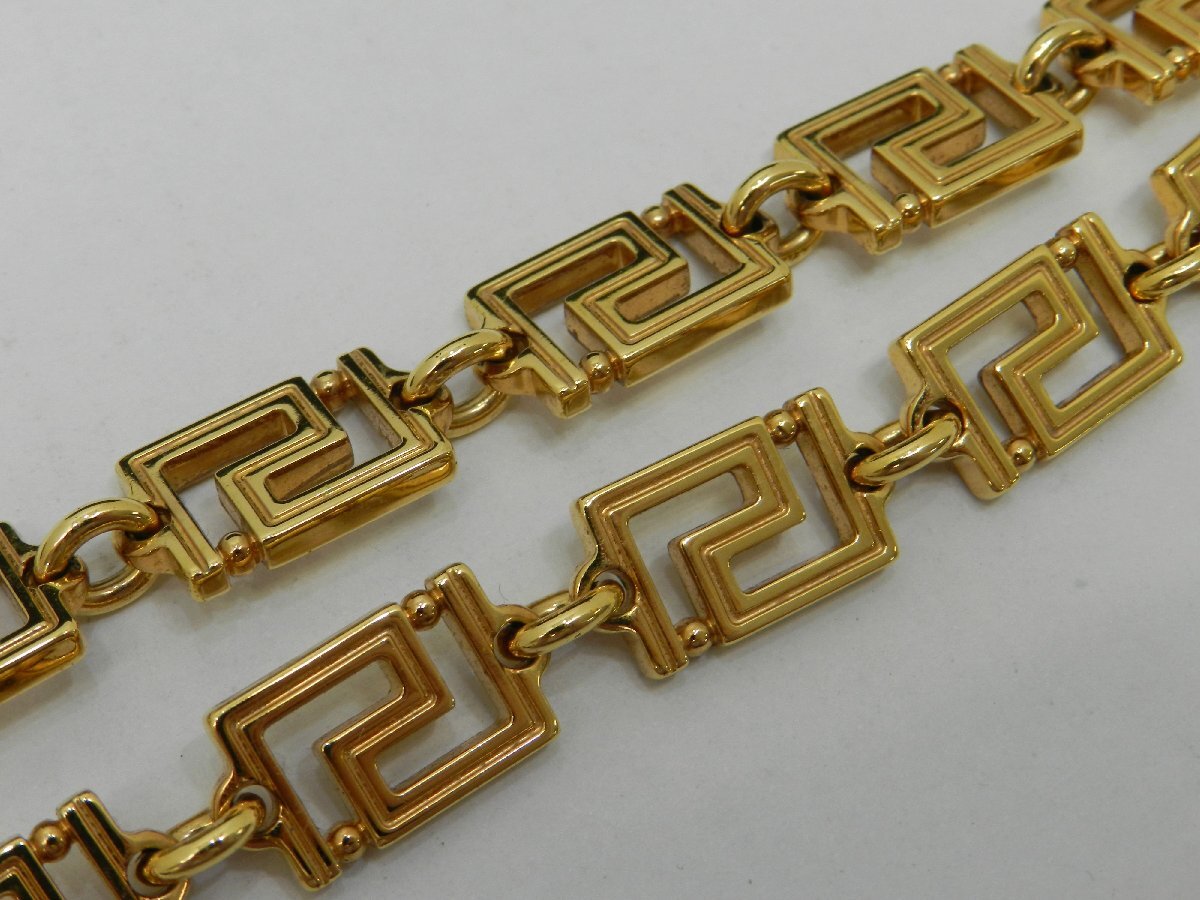 ヴェルサーチェ グレカ ネックレス ゴールドカラー VERSACE 箱付き 中古品[B161U317]_画像4
