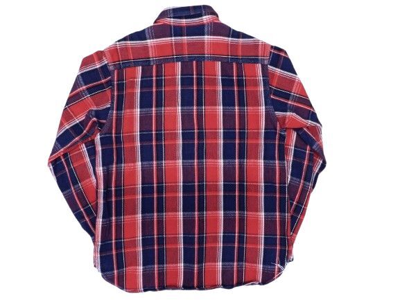Cushman クッシュマン 長袖ネルシャツ サイズ不明 赤 チェックシャツ 中古品_画像4
