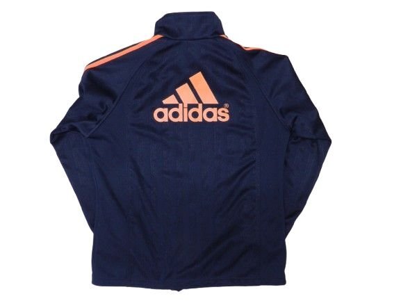 アディダス トラックジャケット サイズS ネイビー×オレンジ adidas 中古品[B136U303]_画像2
