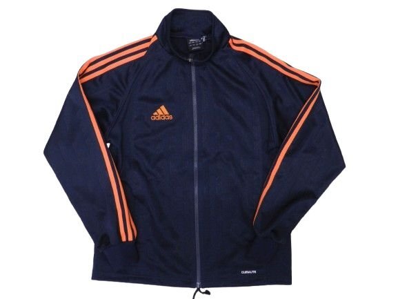 アディダス トラックジャケット サイズS ネイビー×オレンジ adidas 中古品[B136U303]_画像1