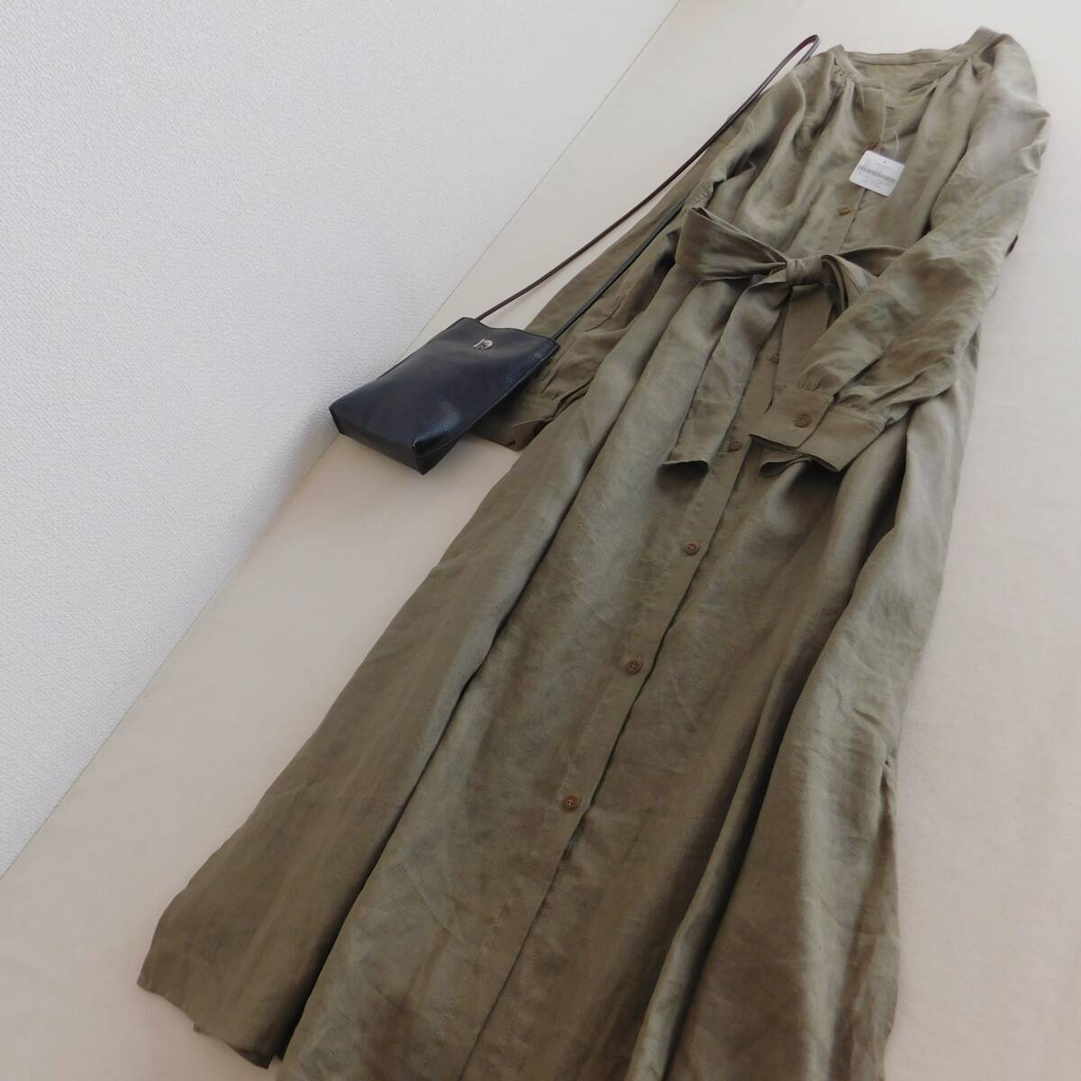 【新品】元町ゼラール★Zelal★リネンシャツワンピース★麻100★D810_画像7