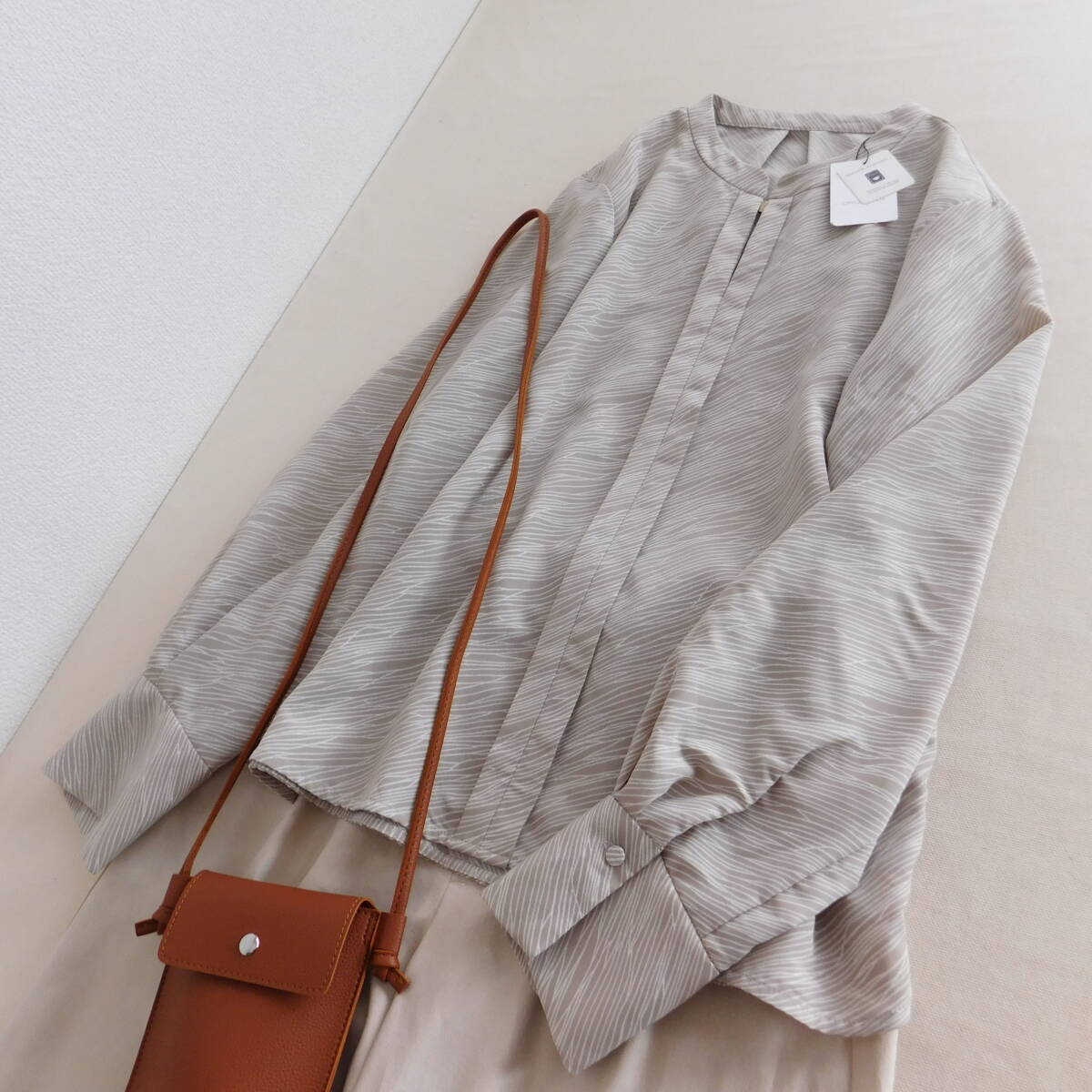 【新品】オペークドットクリップ★ブラウス★D837_画像1