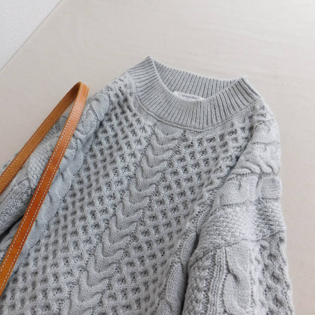 サマンサモスモス★Samansa Mos2★新品同様★ケーブルニット★E004_画像2