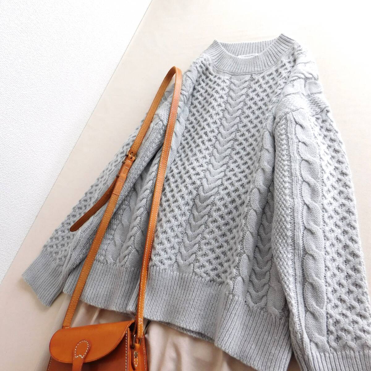 サマンサモスモス★Samansa Mos2★新品同様★ケーブルニット★E004_画像1