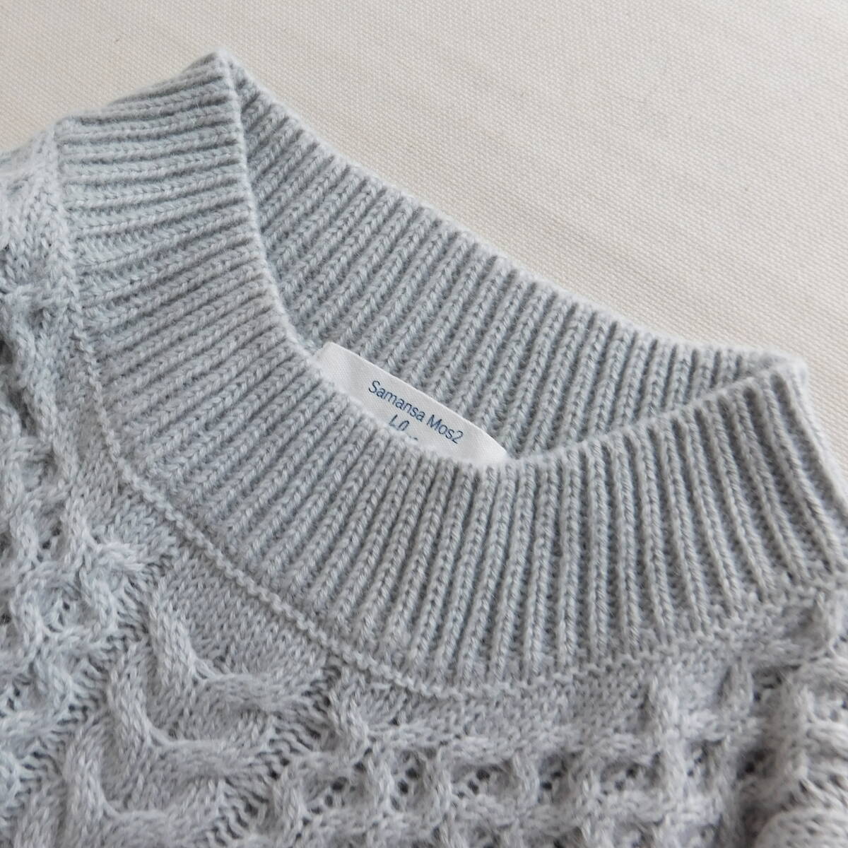 サマンサモスモス★Samansa Mos2★新品同様★ケーブルニット★E004_画像3