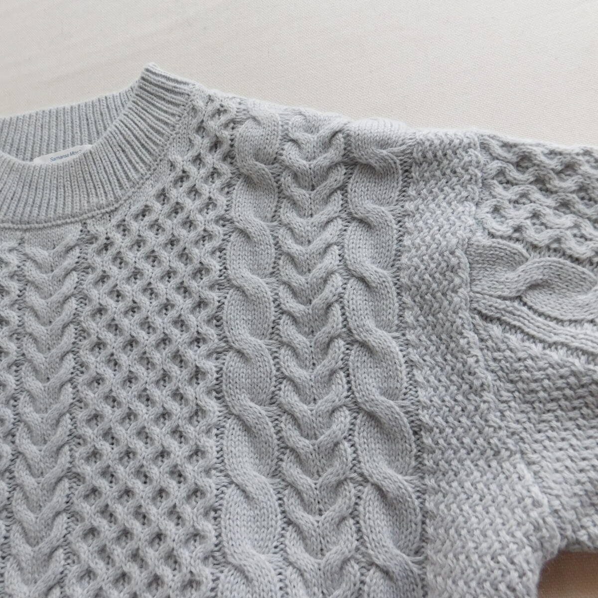 サマンサモスモス★Samansa Mos2★新品同様★ケーブルニット★E004_画像8
