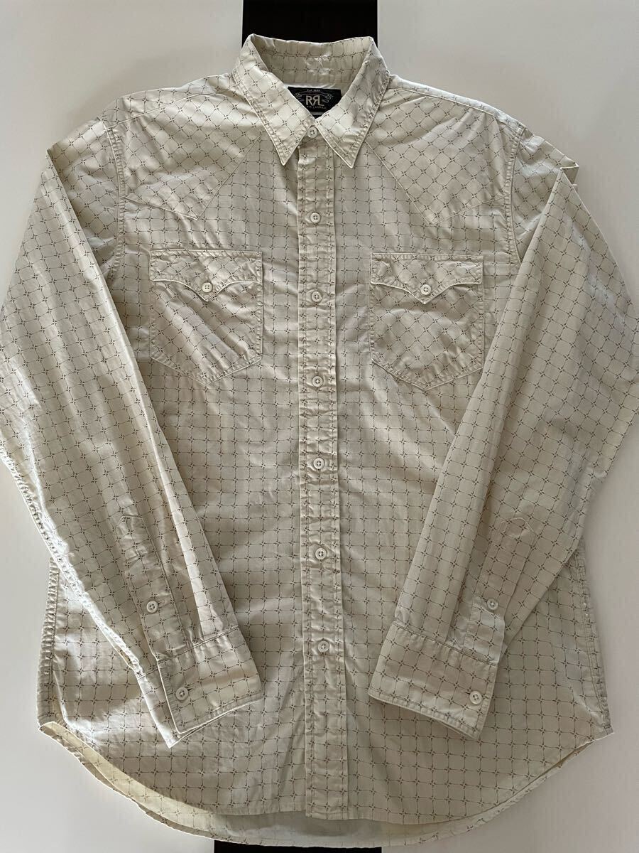 【傑作】美品 RRL PRINTED WESTERN SHIRTS プリント柄 ウエスタン シャツ_画像1