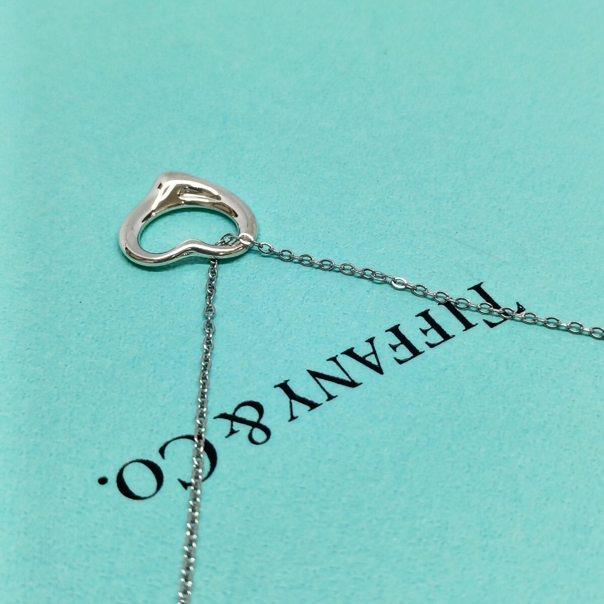 1円 TIFFANY ティファニー ネックレス オープンハート エルサペレッティ SV925 アクセサリー_画像4