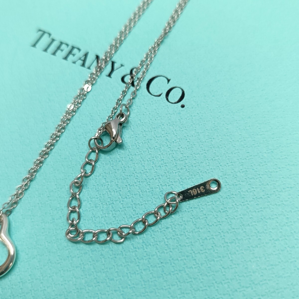 1円 TIFFANY ティファニー ネックレス オープンハート エルサペレッティ SV925 アクセサリー_画像8