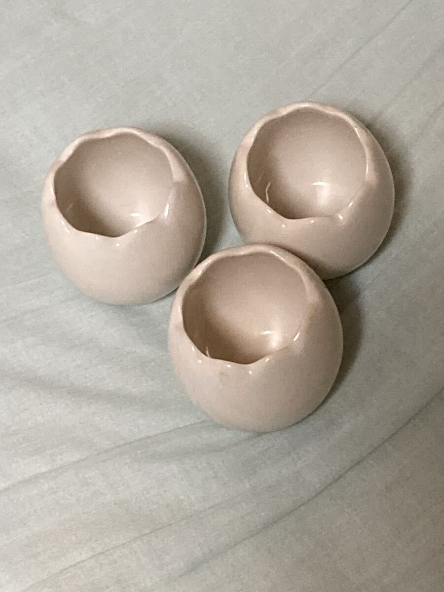 卵型プリン容器３個セット_画像1