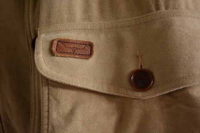 オーストラリア製【 R.M.Williams 】モールスキン カバーオール XLサイズ / コットン 襟レザー ジャケット _画像4