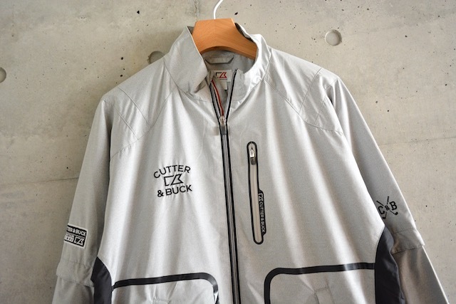 【 カッター&バック 】2WAY 長袖 半袖 ジップアップ ジャケット ウィンドブレーカー Mサイズ CUTTER & BUCK_画像3