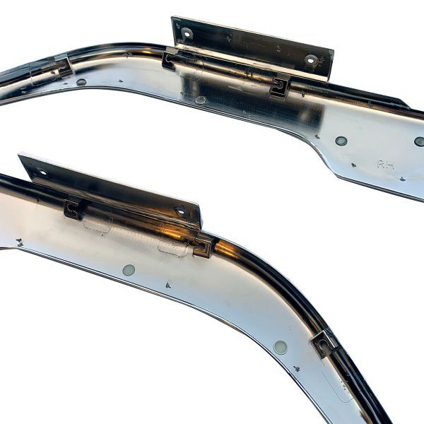 本州送料無料　三菱ふそう NEWキャンター メッキ フェンダー ワイド 標準低床用 ニューキャンター 左右セット_画像4