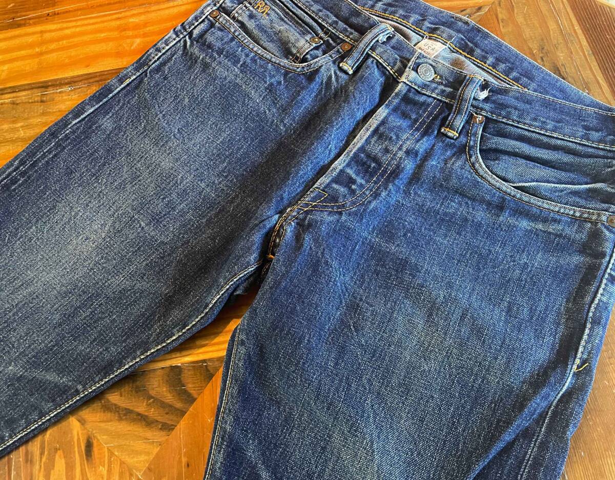 RRL Denim Jeans Slim Fit W32 made in USA Japan Woven Denim джинсы тонкий America производства