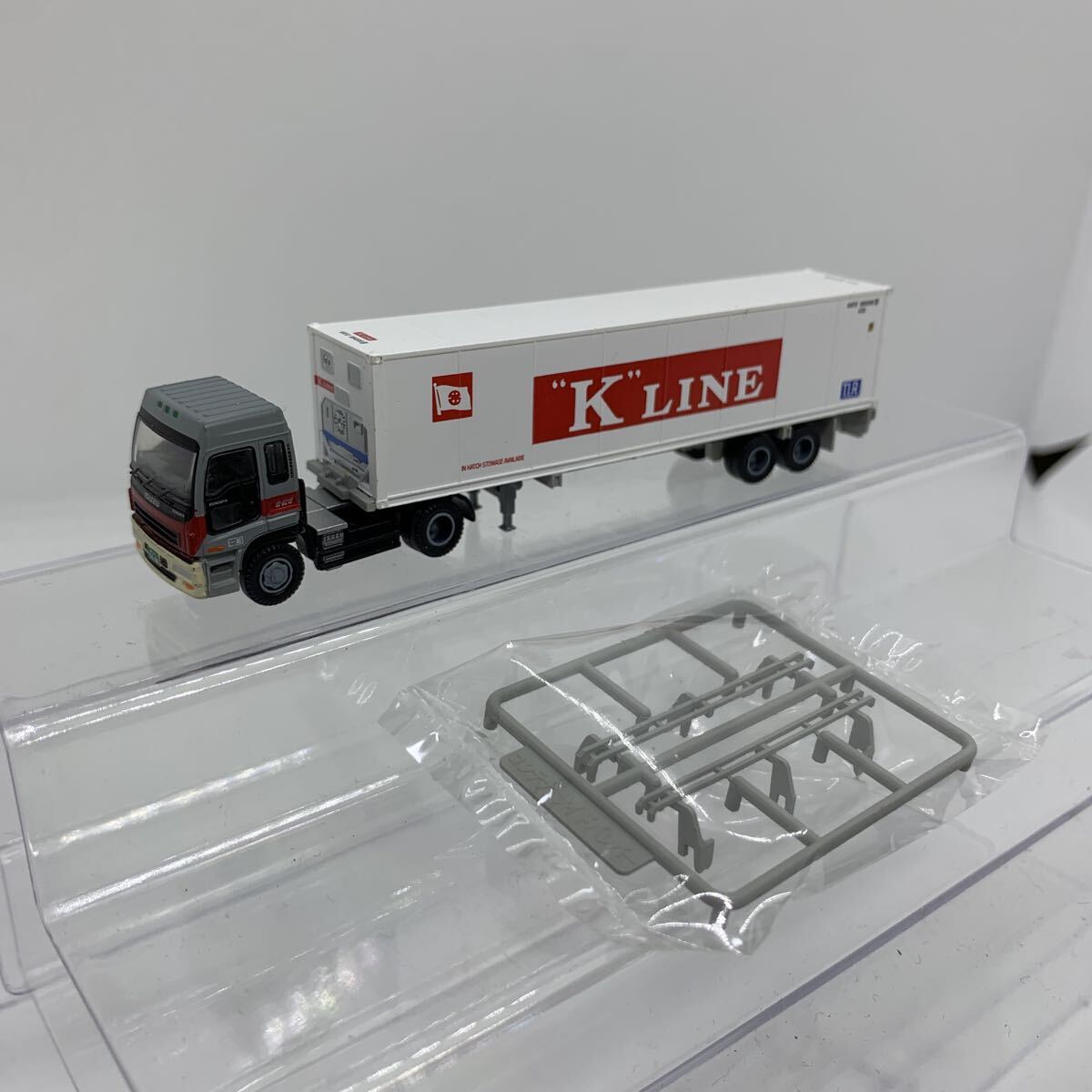 1/150 ザ・トレーラーコレクション 第1弾 002【 日本高速輸送 いすゞギガハイルーフ + 川崎汽船 冷蔵40ft 】トミーテック ジオコレ 1円〜_画像1