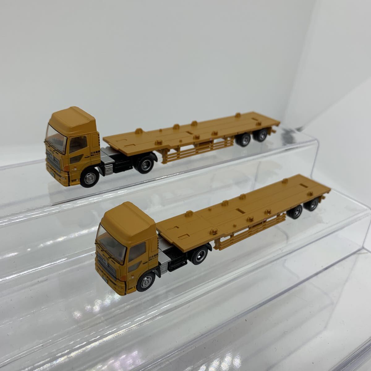 2台まとめ 1/150 ザ・トレーラーコレクション 第5弾 044 日本通運 日野プロフィアハイルーフ トレーラー トミーテック コンテナ無 1円〜_画像1