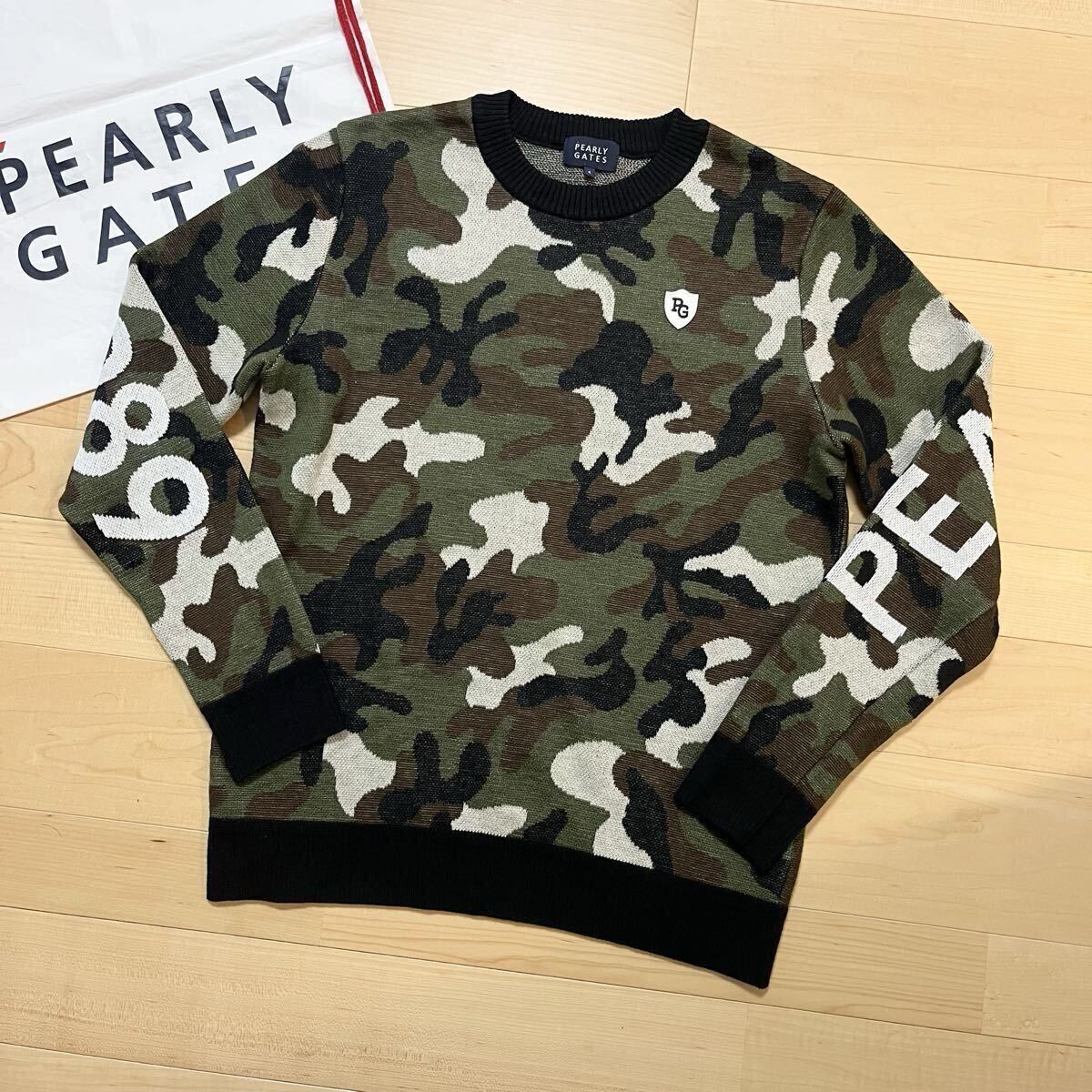 ★美品　パーリーゲイツ　カモ　迷彩柄ニット　セーター　メンズ　★送料無料　正規品_画像3