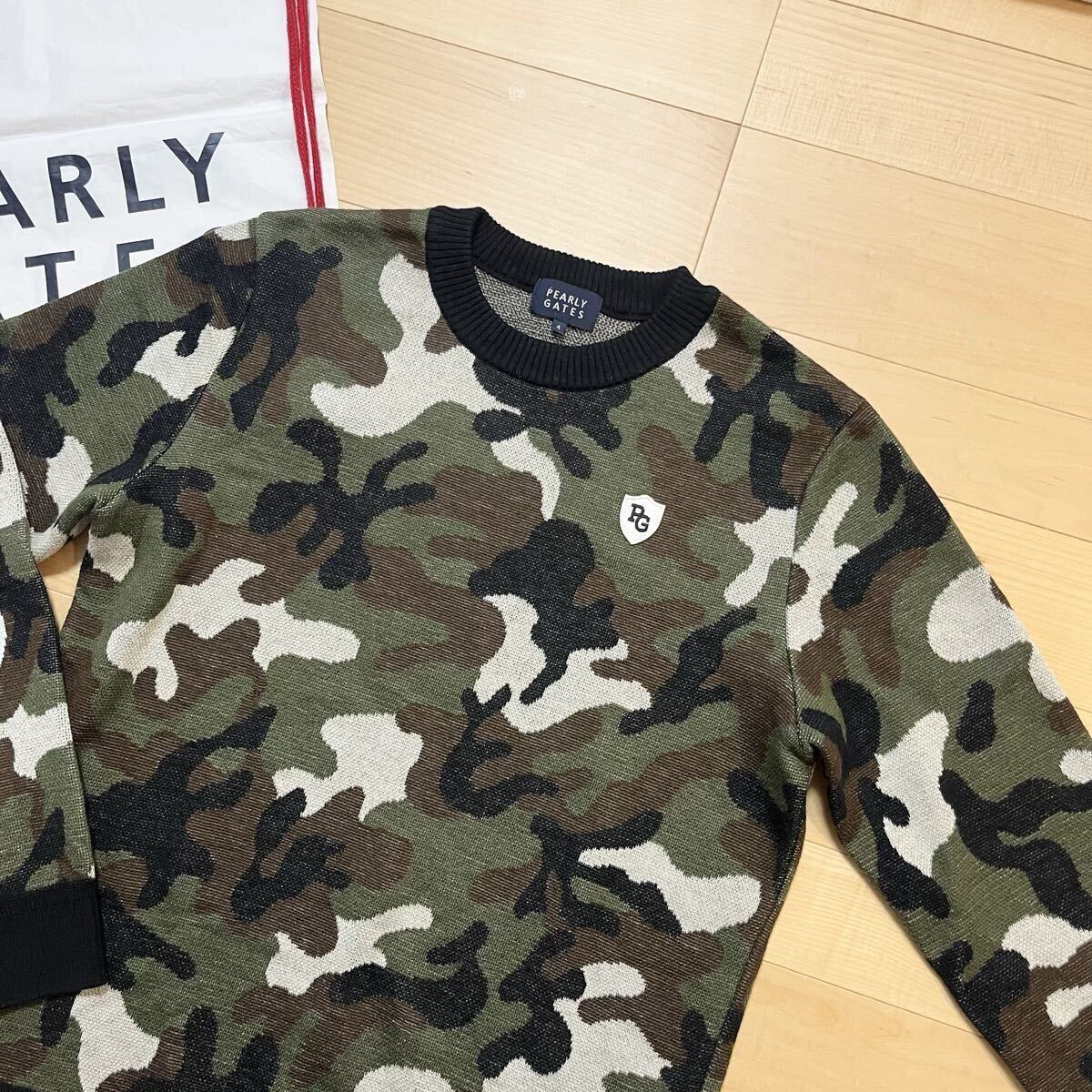 ★美品　パーリーゲイツ　カモ　迷彩柄ニット　セーター　メンズ　★送料無料　正規品_画像4