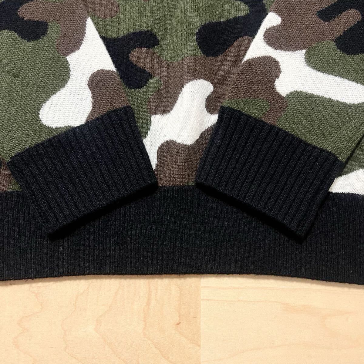 ★美品 パーリーゲイツ ワッペン カモフラニット セーター メンズ ★送料無料 正規品_画像7