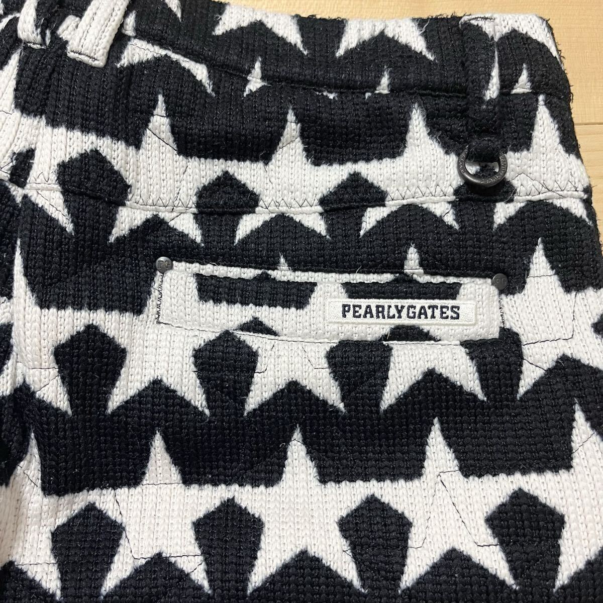 ★パーリーゲイツ スター 星柄 裏地付きキルティングパンツ ジョガー裾リブパンツ メンズ ★送料無料 正規品_画像6