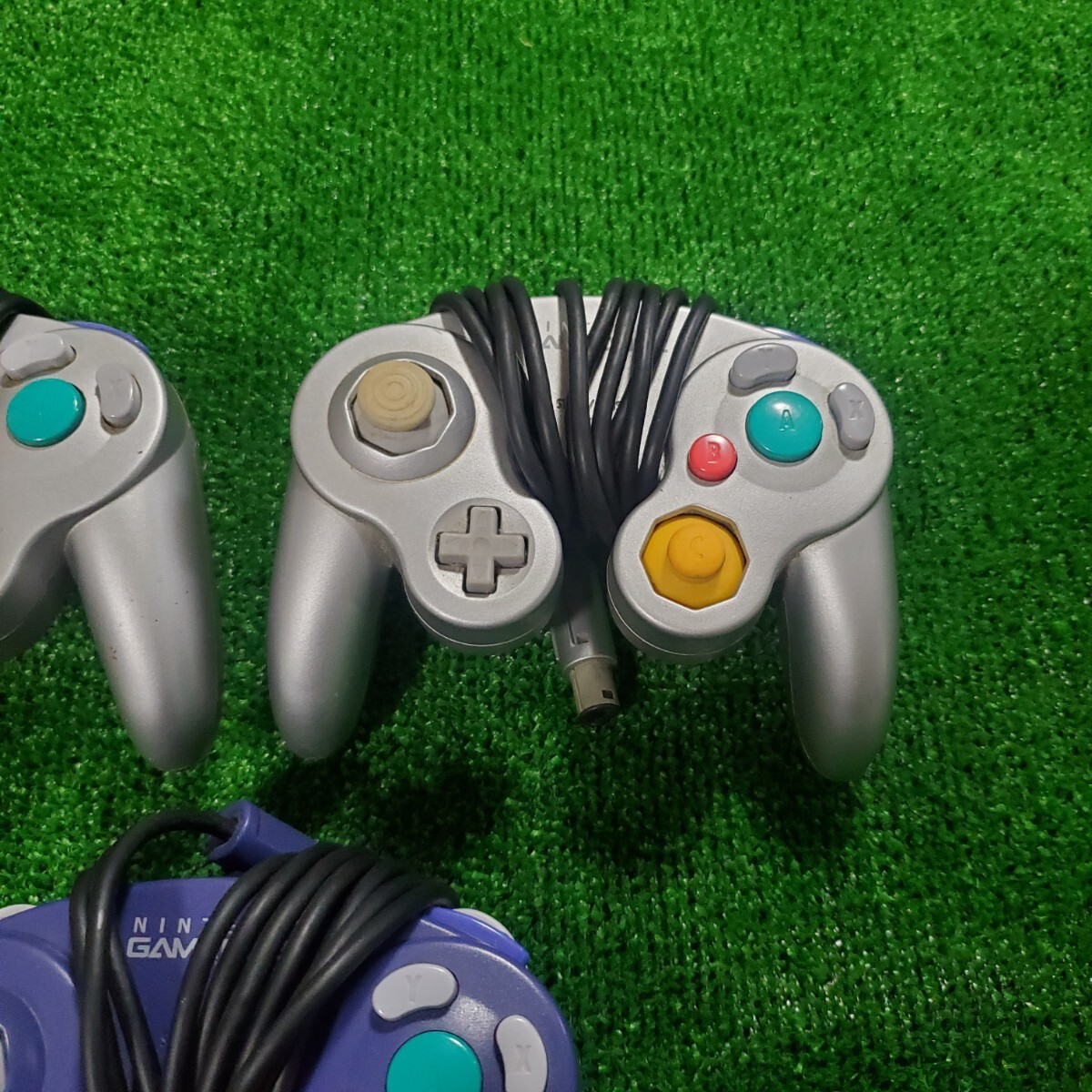 GAMECUBE ゲームキューブ コントローラー 5個 コントローラ エメラルド オレンジ バイオレット クリア シルバー まとめ売り GC まとめて _画像6