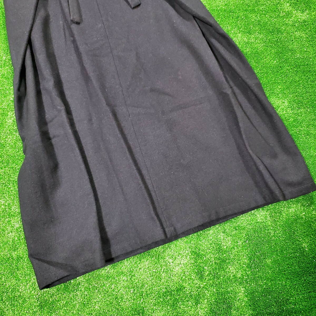 YOHJI YAMAMOTO ヨウジヤマモト NOIR ノアール ウールスカート ロングスカート ブラック 3 約L相当 リボン ノワール 巻きスカート 毛 Y's_画像4