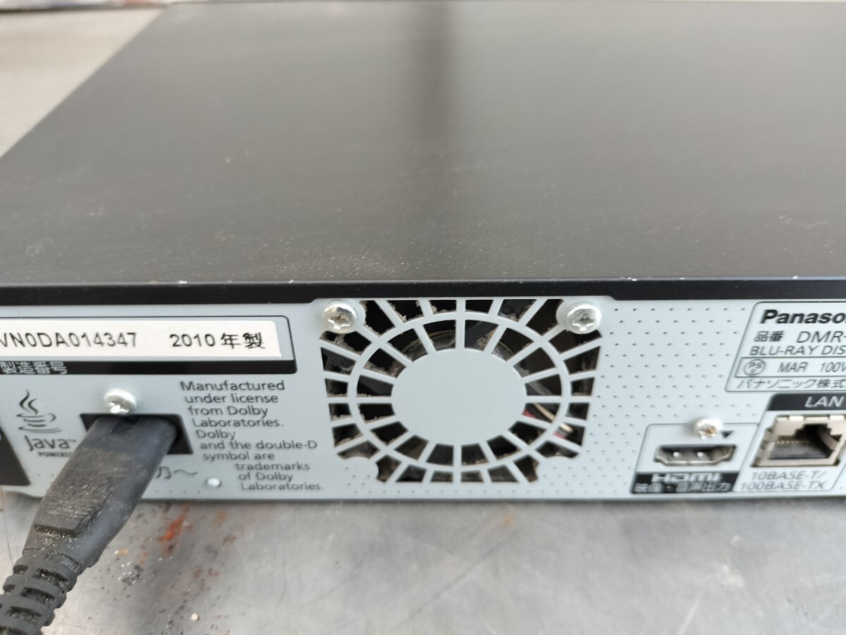 Panasonic ブルーレイレコーダー HDD　DMR-BR580 通電のみ確認　コード無し_画像6