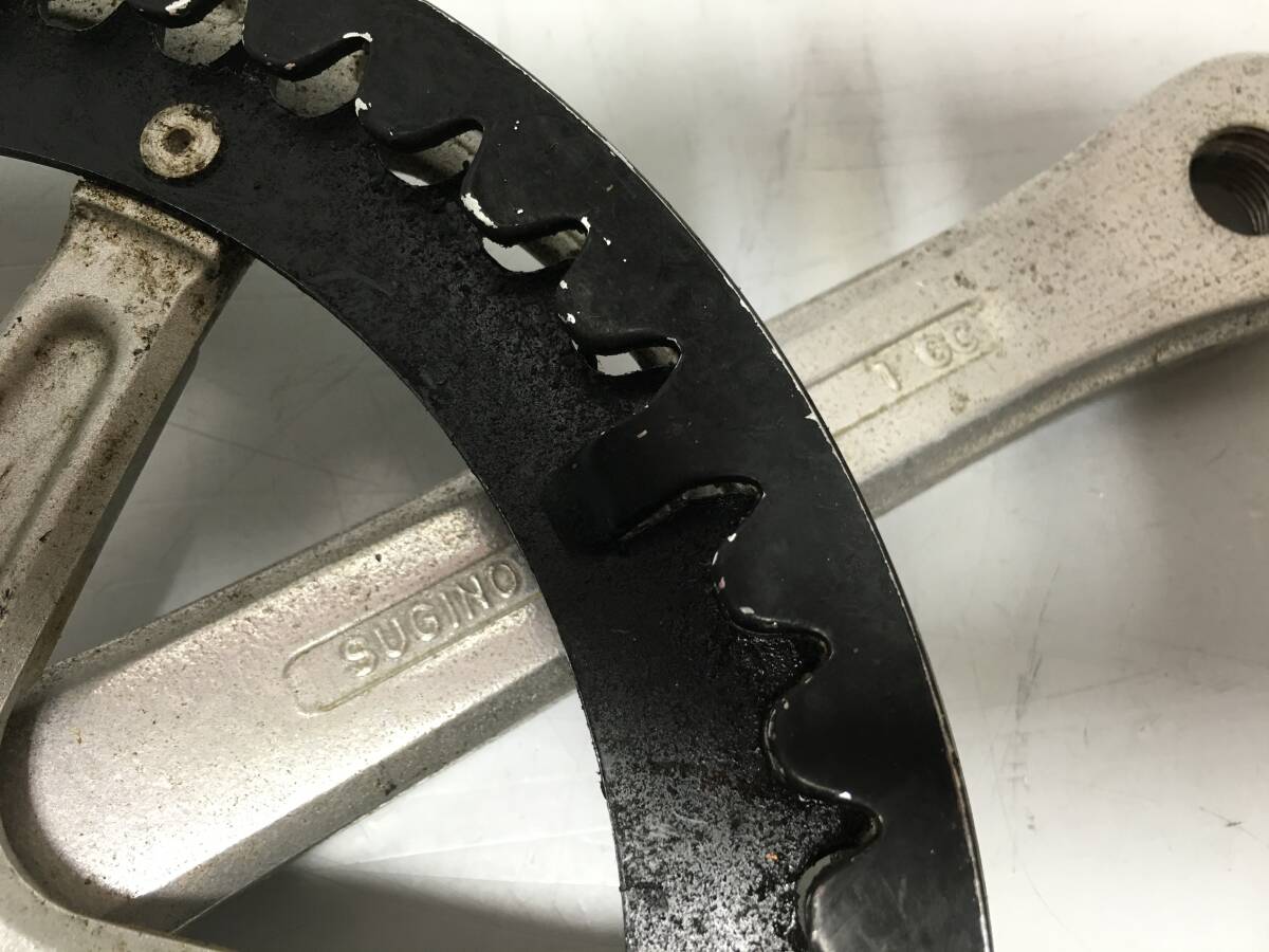 ♪SUGINO 1GC スギノ チェーンリング クランク セット 自転車 パーツ 部品 現状品 中古 (NF251028) 218-1382_画像4