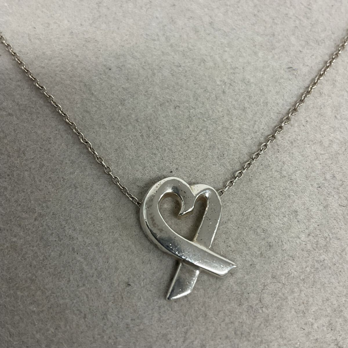 営NS008-60◆ TIFFANY＆Co. ティファニー パロマピカソ ラビングハート シルバー925 総重量2.98g ネックレス_画像1