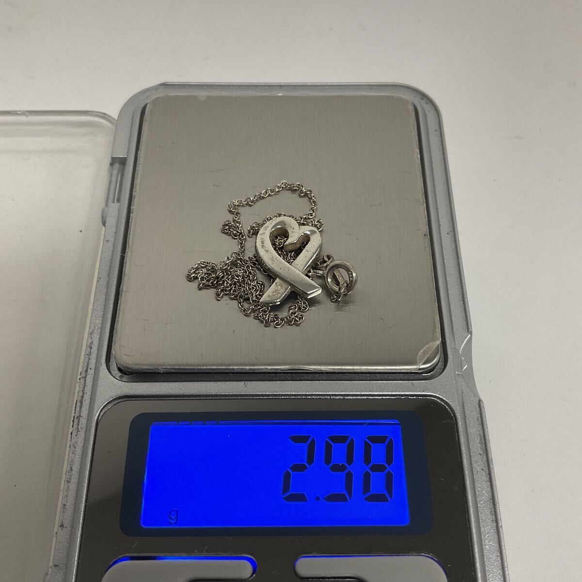 営NS008-60◆ TIFFANY＆Co. ティファニー パロマピカソ ラビングハート シルバー925 総重量2.98g ネックレス_画像6