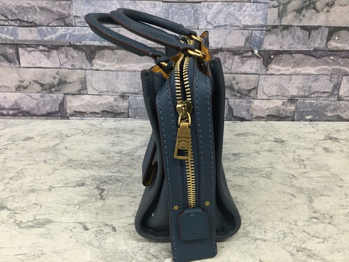 ●代EB537-80【まとめ】COACH コーチ パッチワーク ショルダーバッグ 鞄 かばん バッグ / ハンドバッグ トートバッグ ブルー /k_画像5